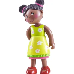 Haba Little Friends Naomi - 3.75" Girl Dollhouse Toy Figure With Pig Tails