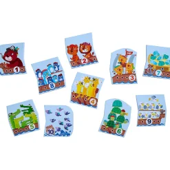 Haba Numbers Puzzle In Net - 10 Piece Counting Bath Toy With Suction Cup Storage Net