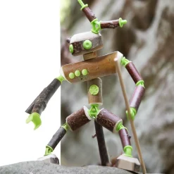 Haba Terra Kids Connectors Backyard Craft Kit Figures - 66 Piece Set