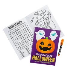 Halloween Activity Books With Mini Pens - 12 Pc.