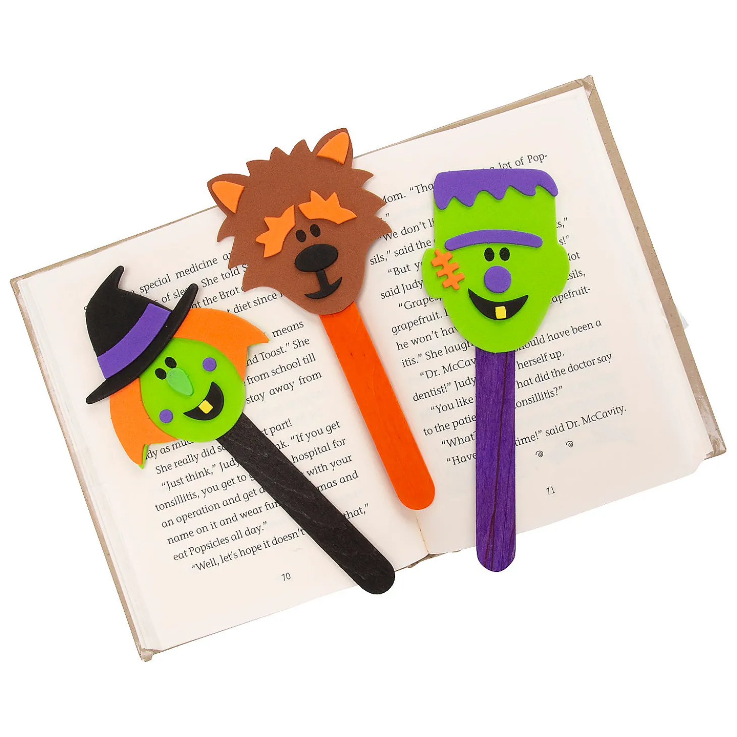 Halloween Character Bookmark Craft Kit - Makes 12