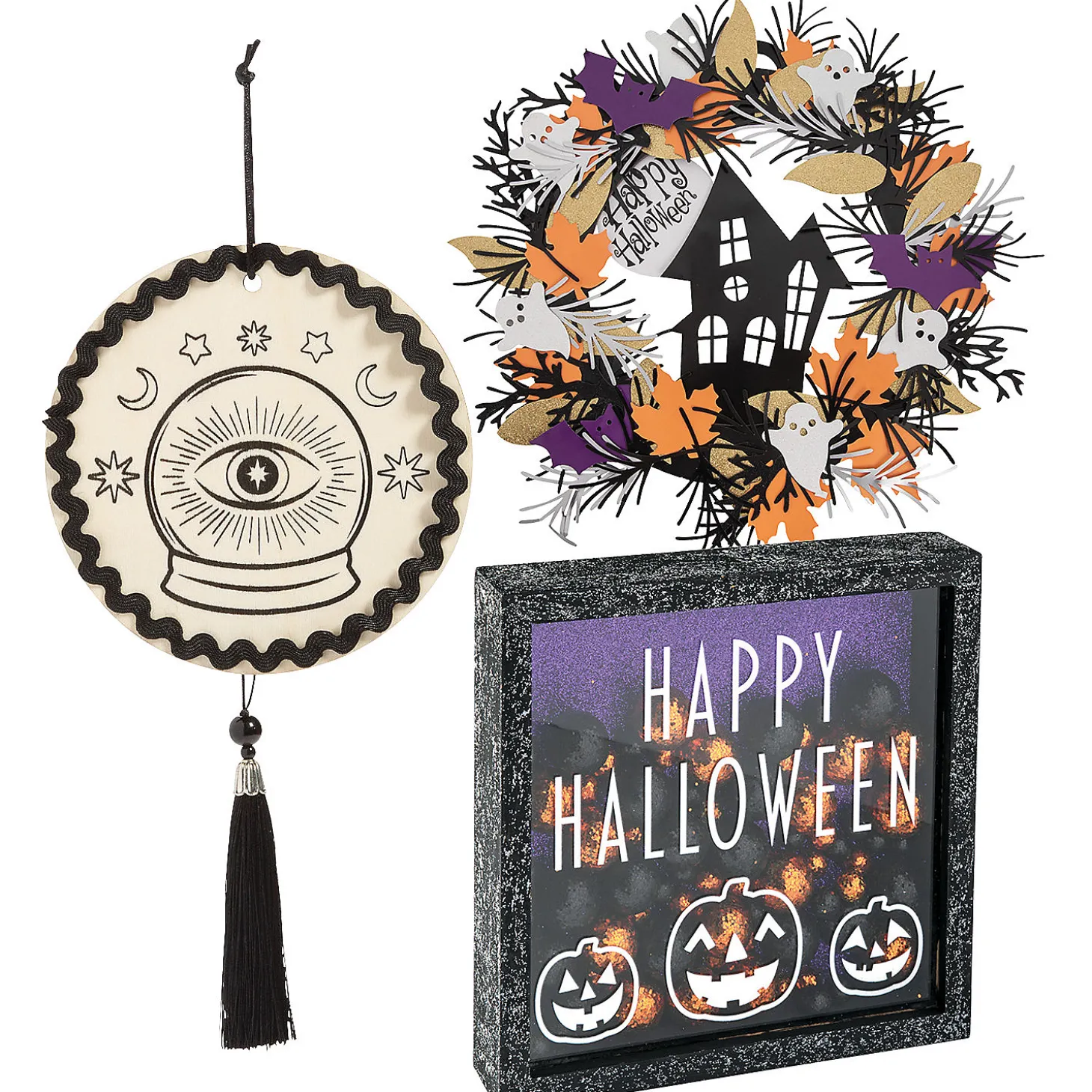 Halloween Decorations Craft Kit Assortment - Makes 3