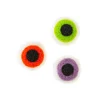 Halloween Eyeball Wool Felt Pom-Poms - 12 Pc.