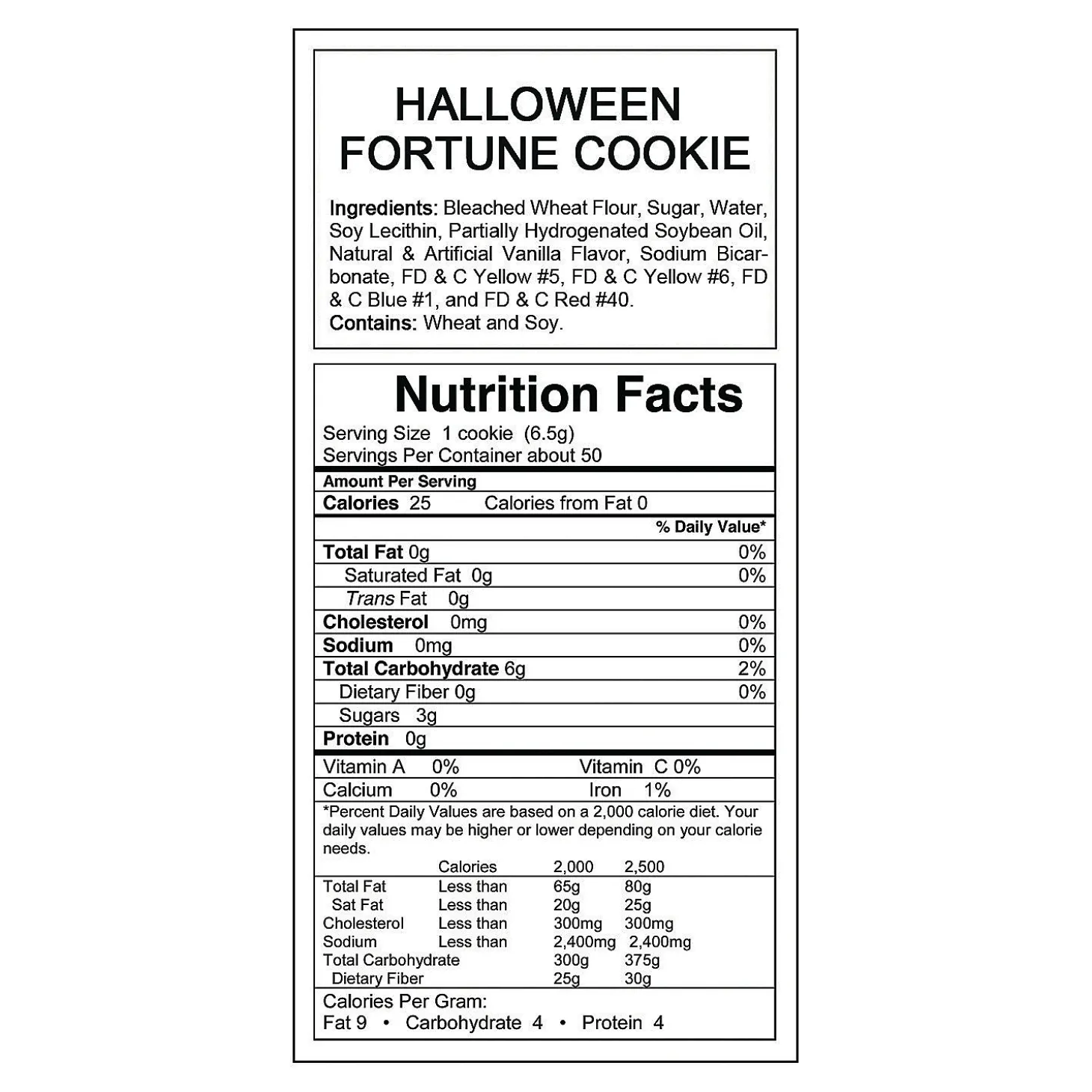 Halloween Fortune Cookies - 50 Pc.