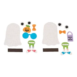 Halloween Ghost Kid Magnet Craft Kit - Makes 12