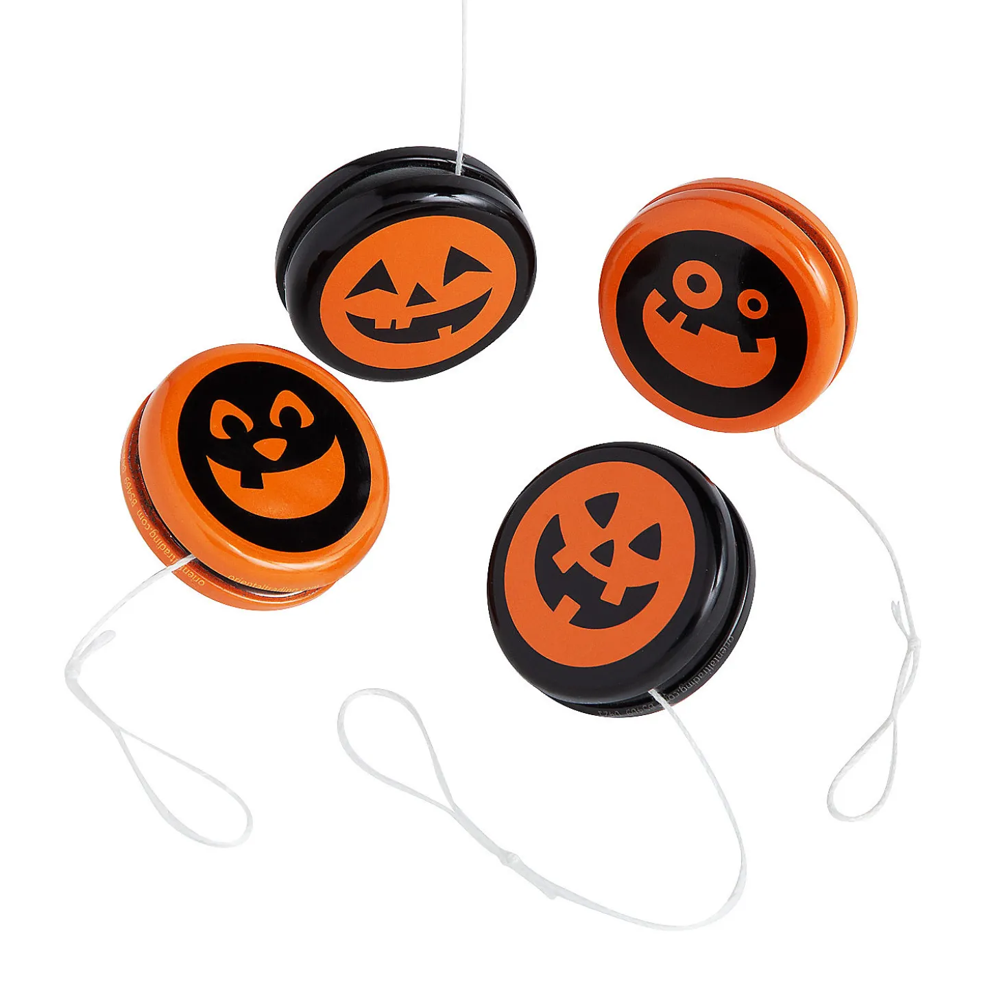 Halloween Jack-O'-Lantern Yoyos - 12 Pc.