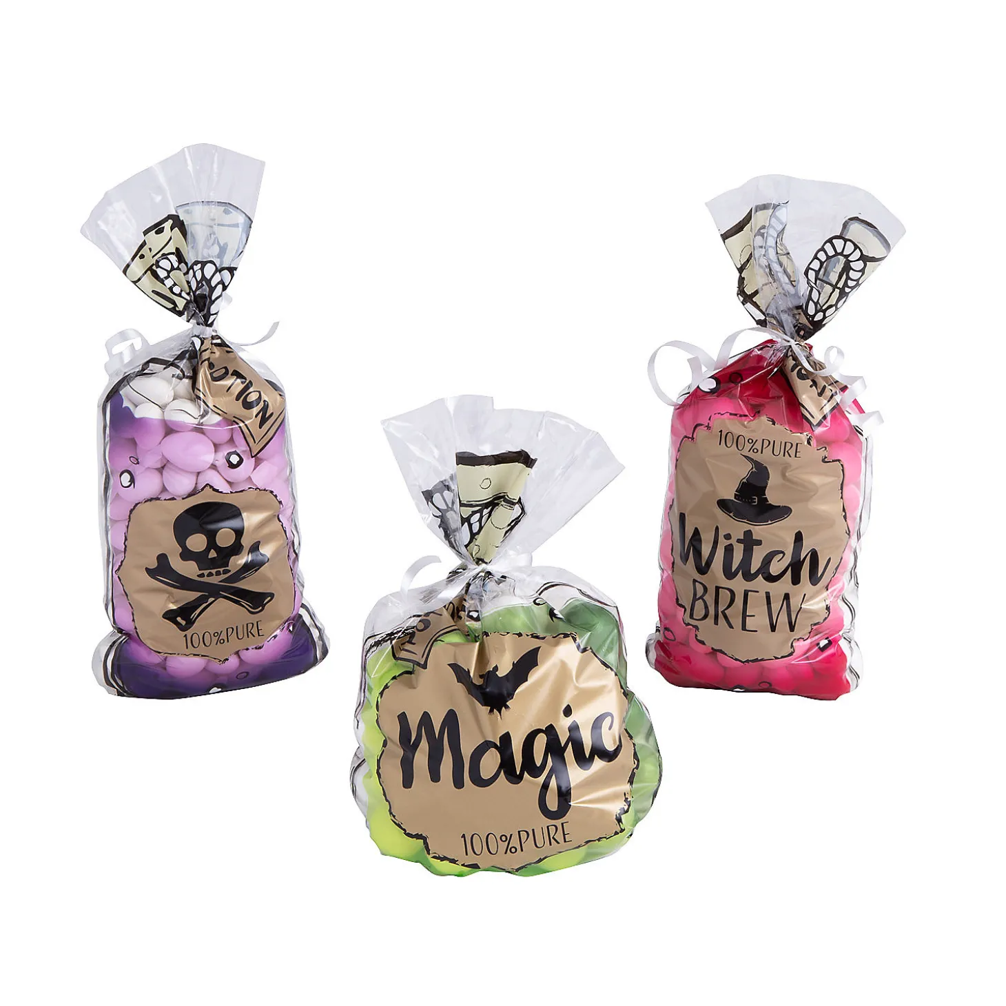 Halloween Potion Bottle Cellophane Bags - 36 Pc.