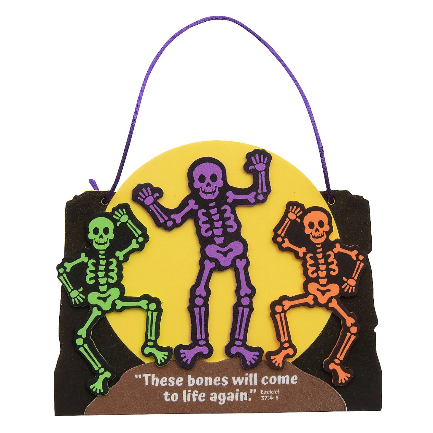 Halloween Religious These Bones Will Live Again Sign Craft Kit - Makes 12