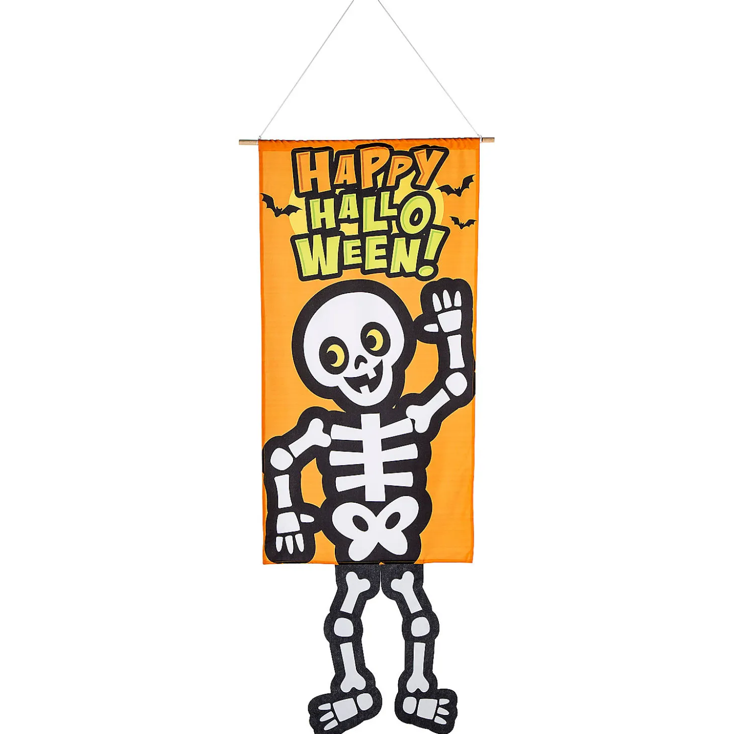 Halloween Skeleton Dangle Leg Door Sign