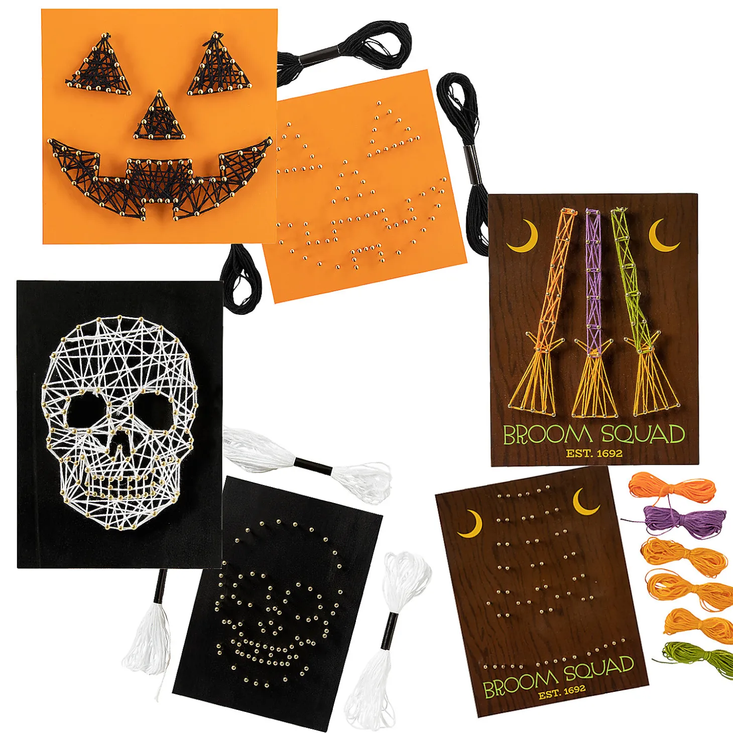 Halloween String Art Craft Kit Assortment - Makes 3