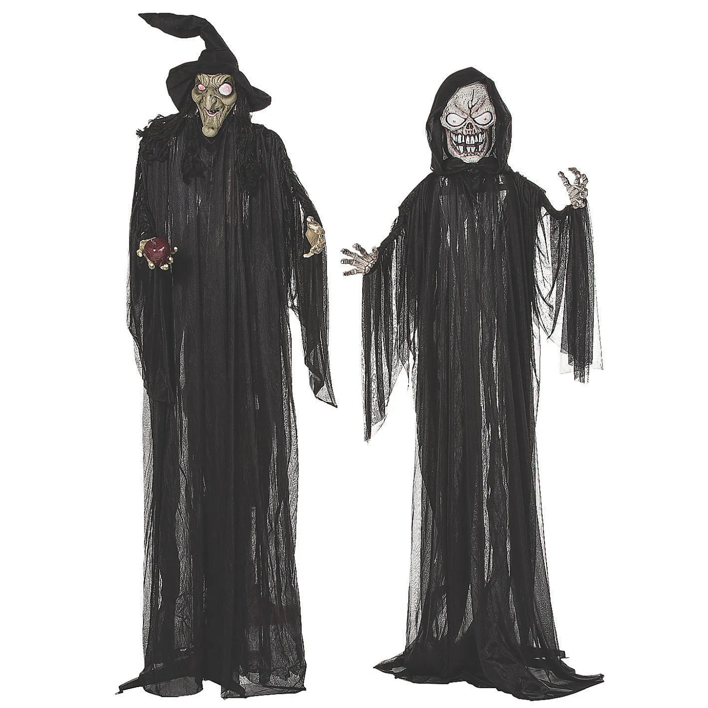Halloween Witch & Reaper Couple Standing Halloween Decorations - 2 Pc.