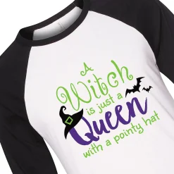 Halloween Witch Adult's Baseball T-Shirt