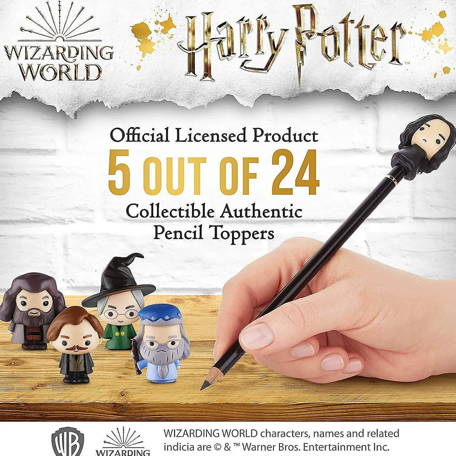 Harry Potter Pencil Toppers 5Pk Rubeus Remus Severus Albus Minerva Pmi International