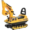 Homcom No Power Ride On Excavator Construction Truck 3Yr+ Yellow