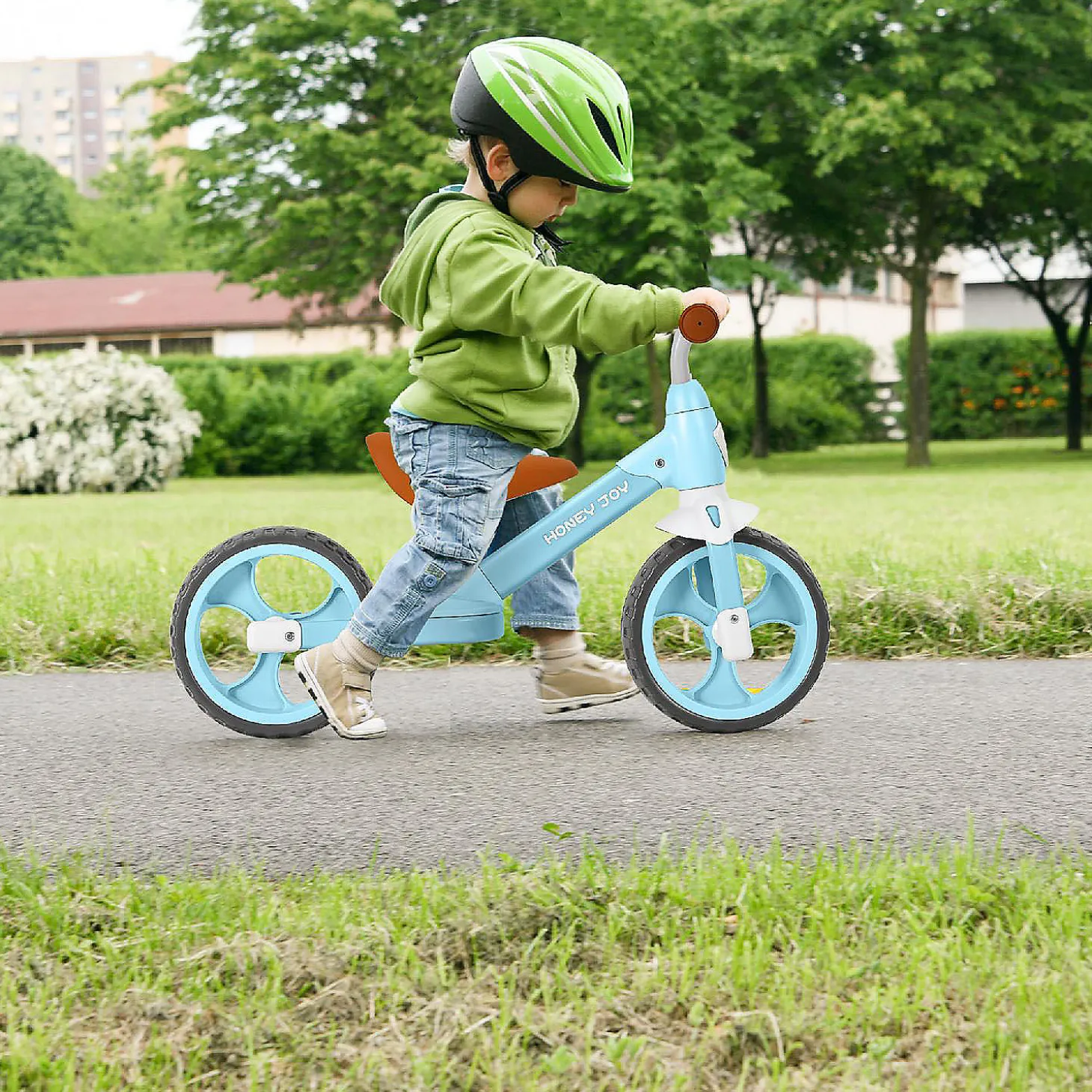 Honey Joy Toddler Balance Bike W/ Feet Rests For 2-5 Yr Blue