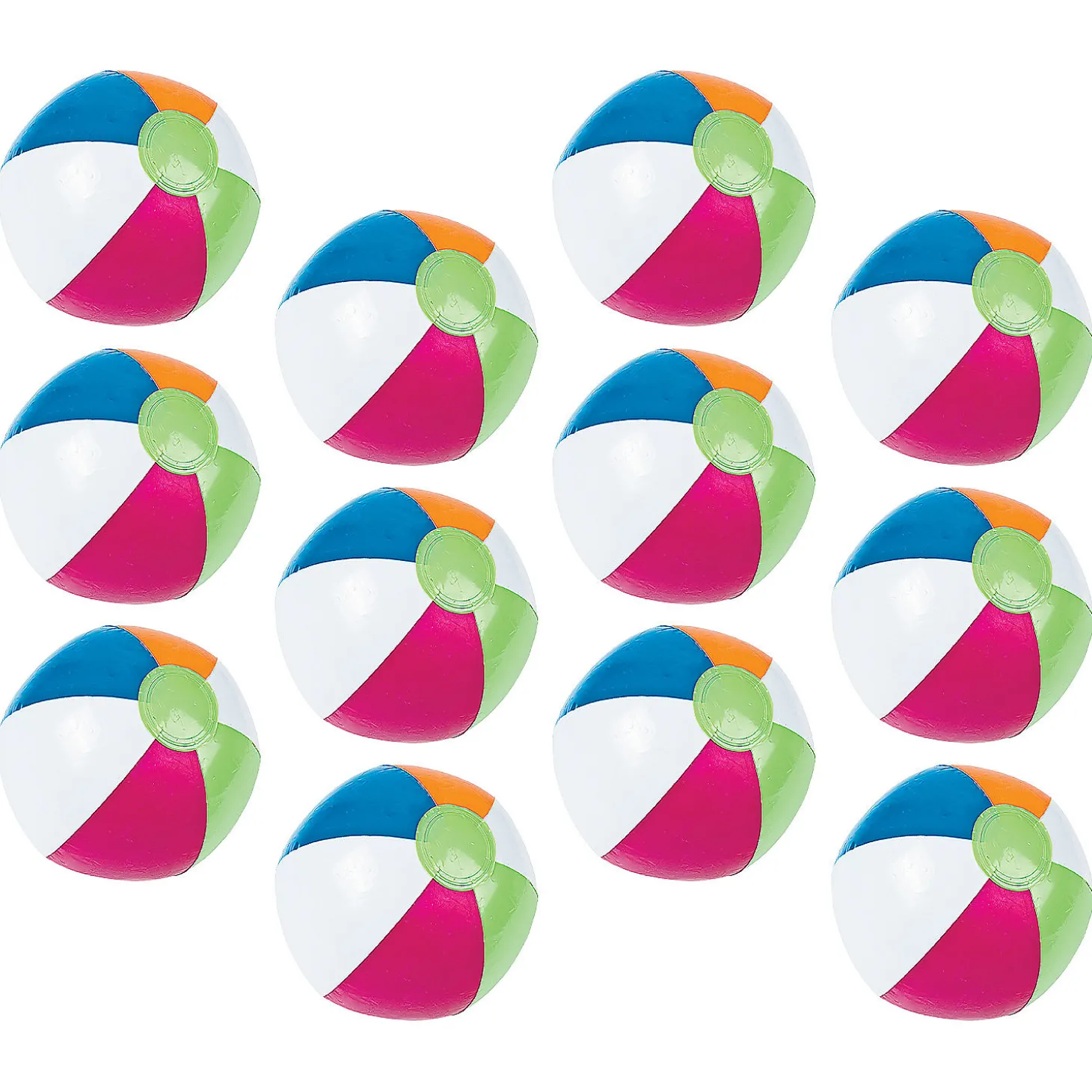 Inflatable 10" Bright Spring Medium Beach Balls - 12 Pc.