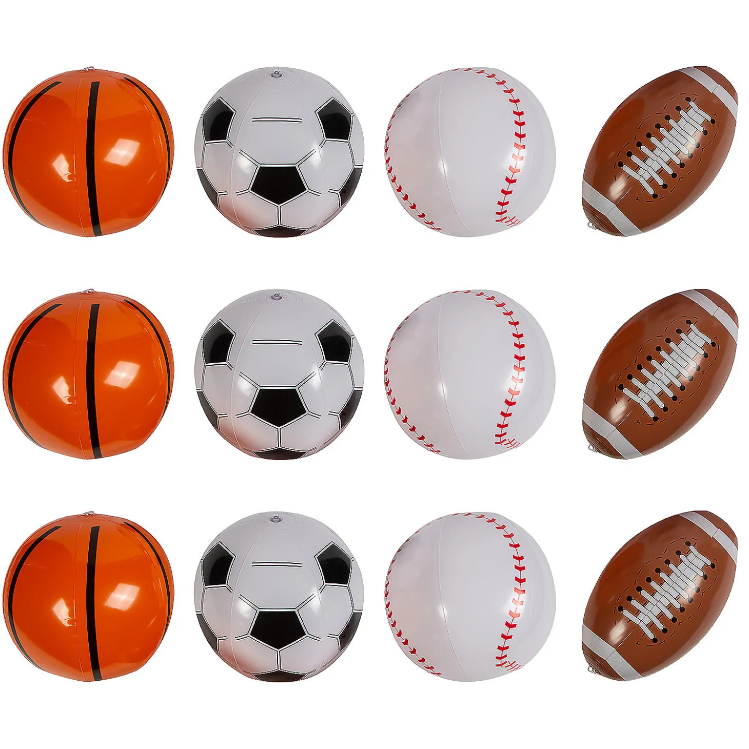 Inflatable 11" Sport Ball Assortment - 12 Pc.