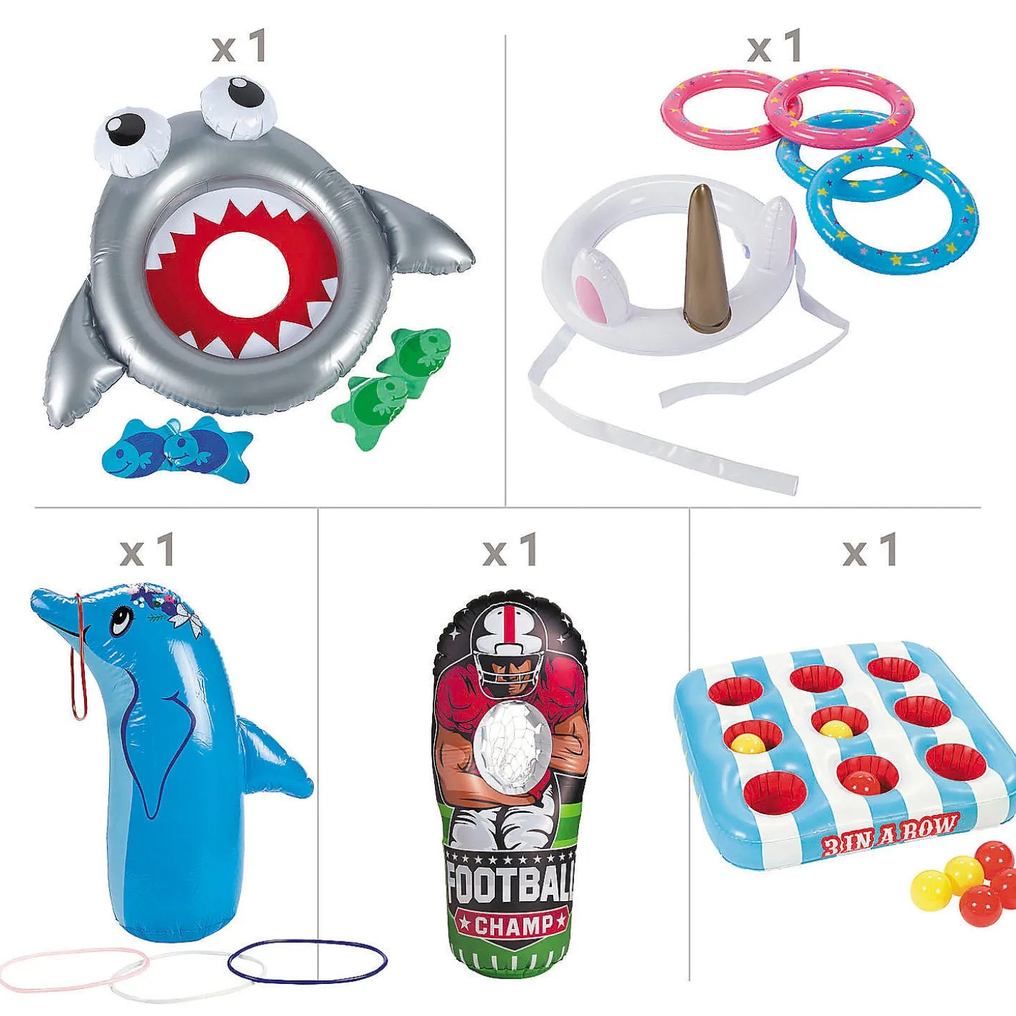 Inflatable Games Boredom Buster Kit - 5 Games