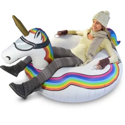 Inflatable Gofloats™ Unicorn Winter Snow Tube