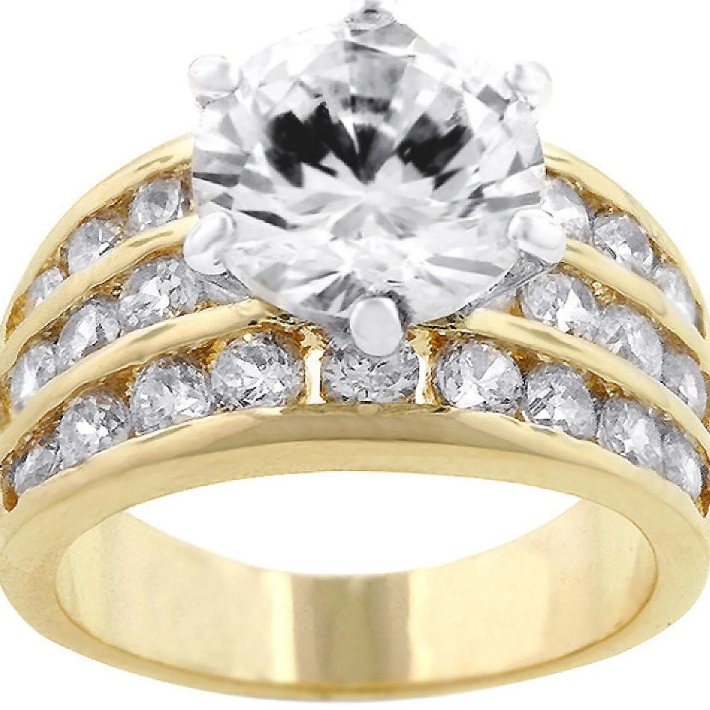 J Goodin Classic Gold Engagement Ring Size 9