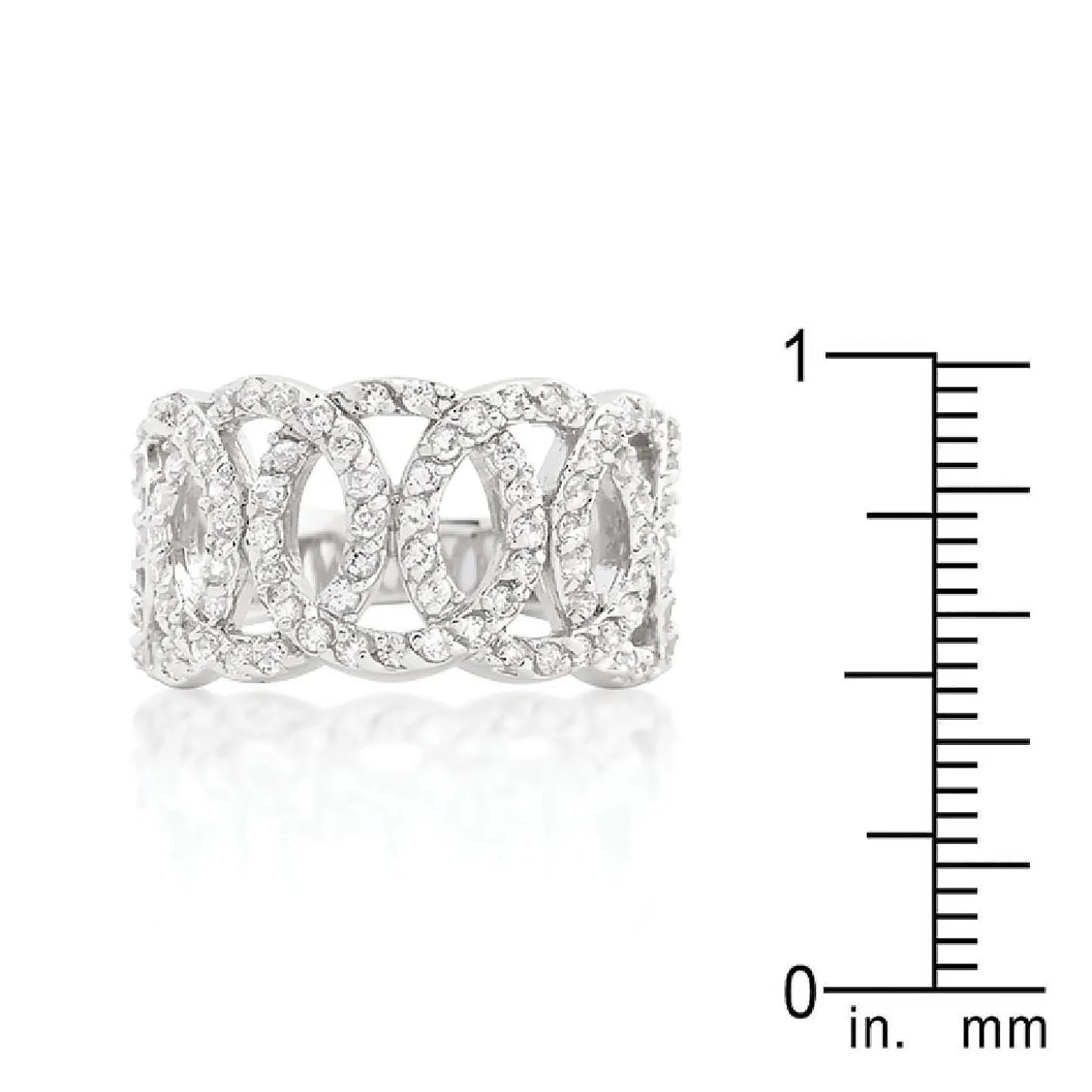 J Goodin Cubic Zirconia Circular Ring Size 8