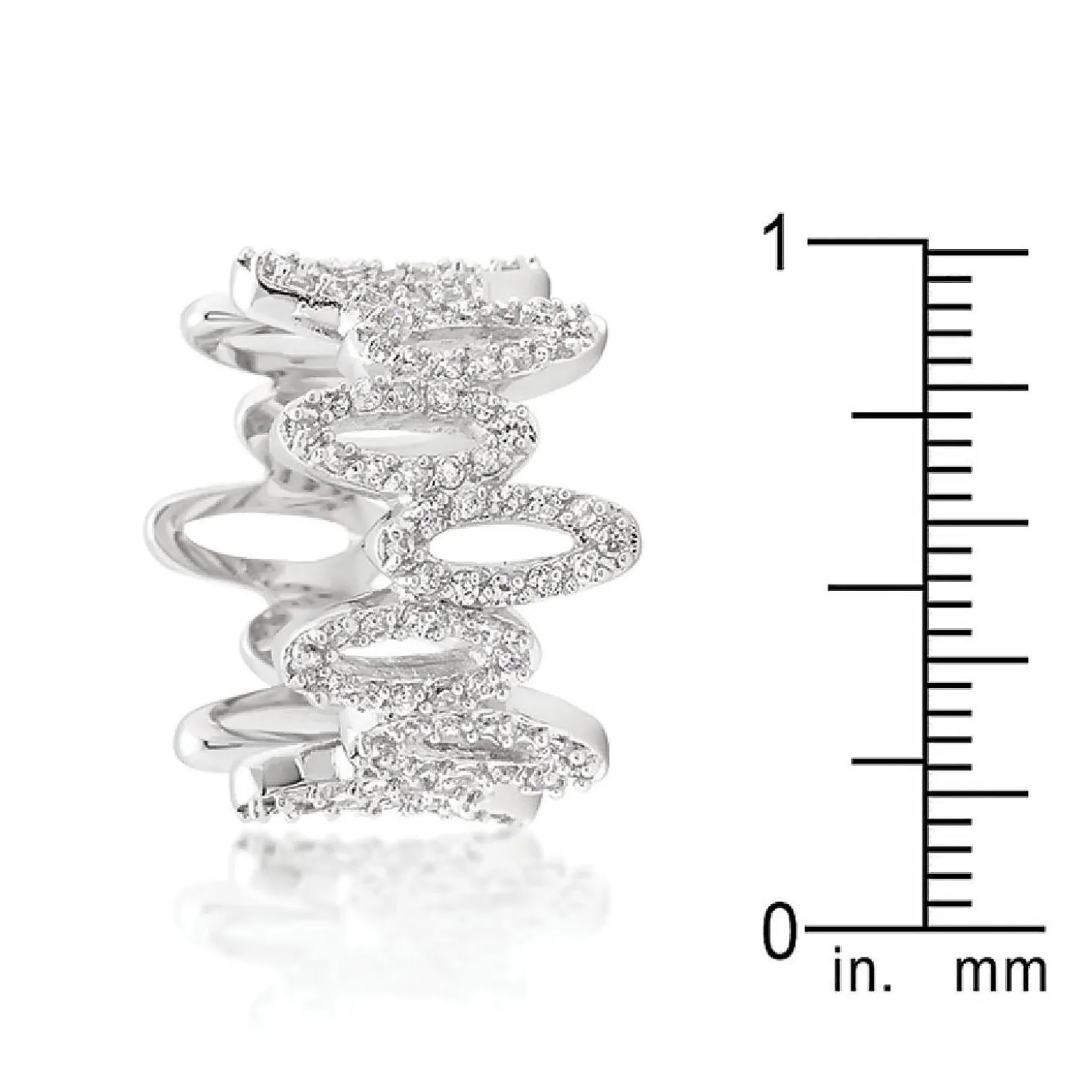 J Goodin Cubic Zirconia Oval Fashion Ring Size 6