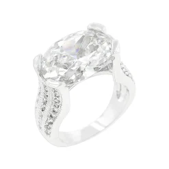 J Goodin Oval Triplet Cubic Zirconia Ring Size 6