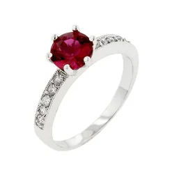 J Goodin Petite Garnet Red Engagement Ring Size 7