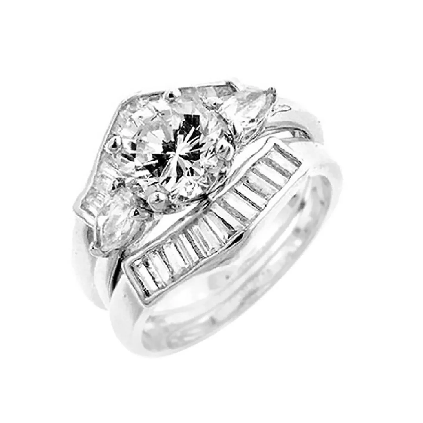 J Goodin Two-Piece Engagement Ring Set Size 6