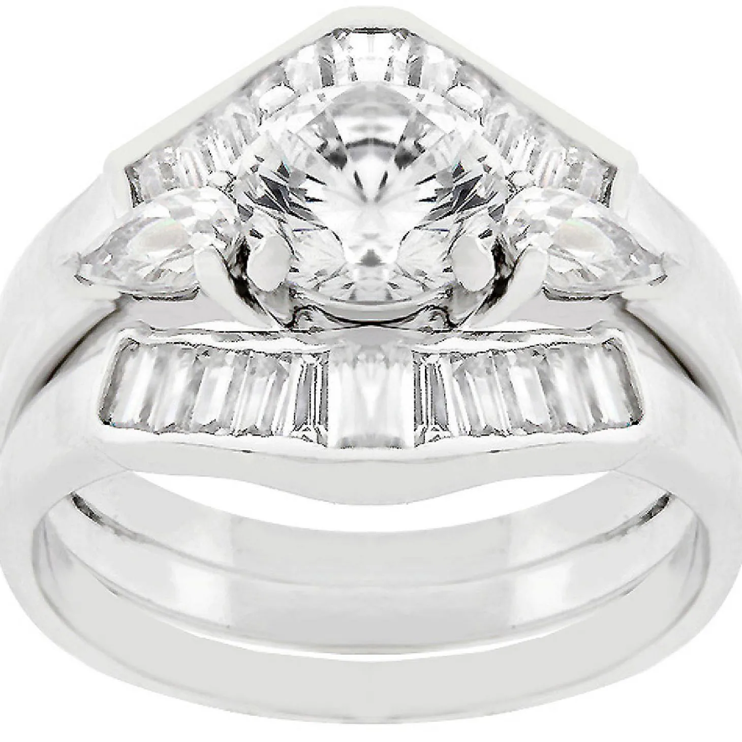 J Goodin Two-Piece Engagement Ring Set Size 6