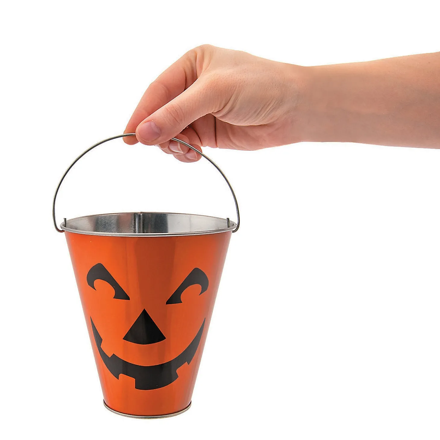 Jack-O'-Lantern Galvanized Pails - 12 Pc.