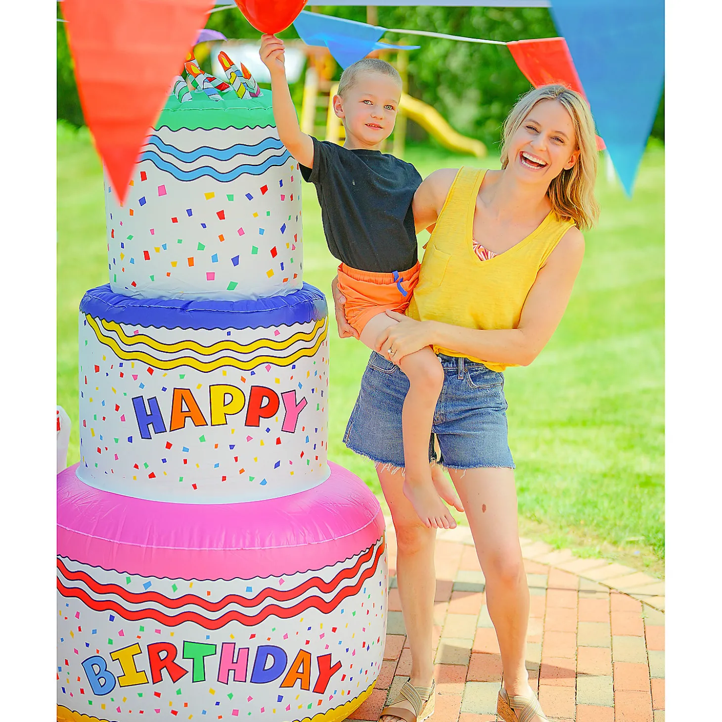 Jumbo Inflatable Birthday Cake