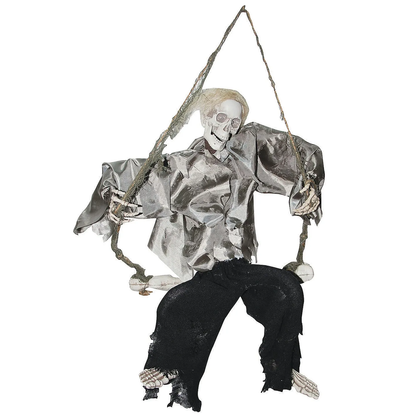 Kicking Reaper On Swing Halloween Decoration