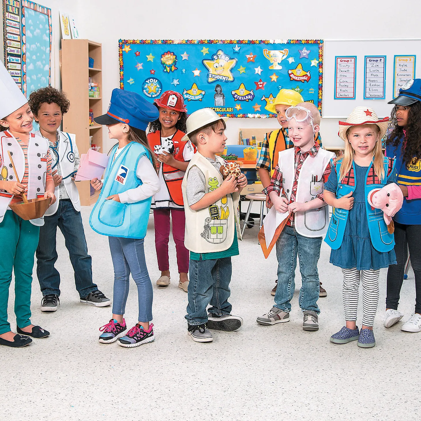 Kids' Fire Chief Hats - 12 Pc.