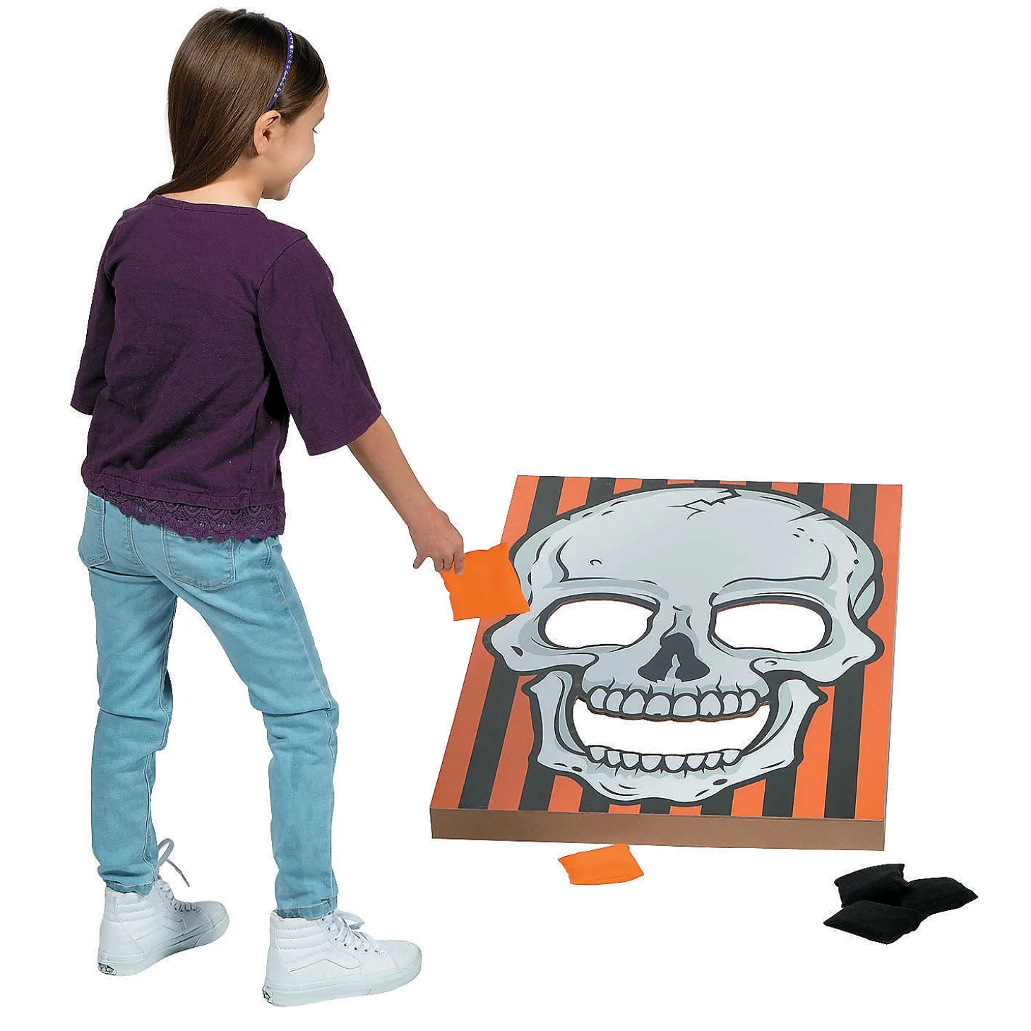 Large Halloween Skull Bean Bag Toss Game