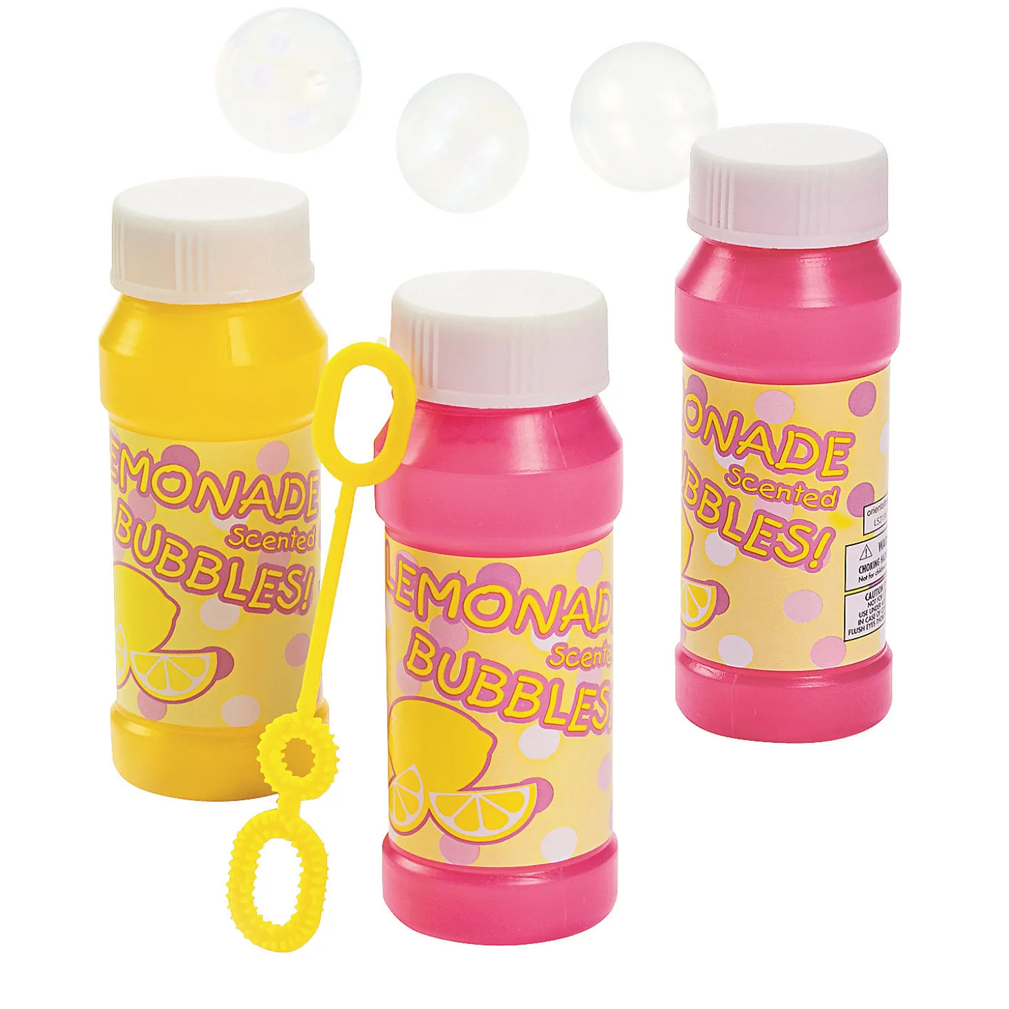 Lemonade-Scented Bubble Bottles - 12 Pc.
