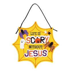 Life Is Scary Without Jesus Halloween Sign Craft Kit – Makes 12