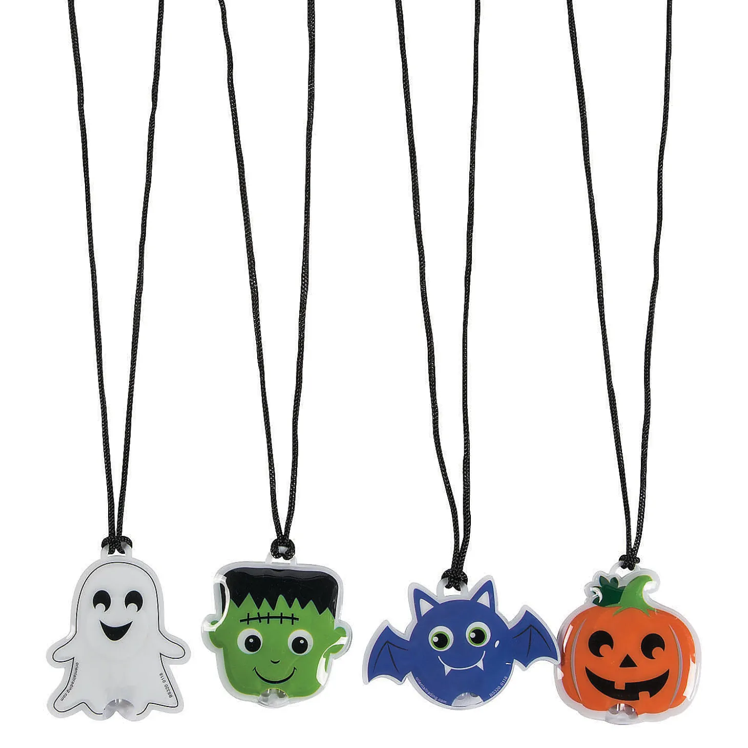 Light-Up Halloween Character Necklaces - 12 Pc.