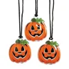 Light-Up Jack-O'-Lantern Necklaces - 12 Pc.