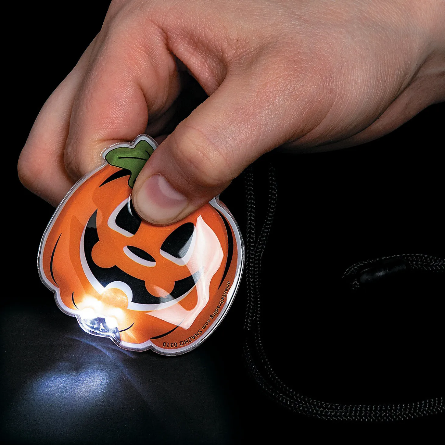 Light-Up Jack-O'-Lantern Necklaces - 12 Pc.