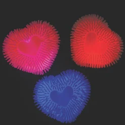 Light-Up Valentine Heart Puffer Toys - 12 Pc.