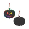 Magic Color Scratch Pumpkin Ornaments - 24 Pc.