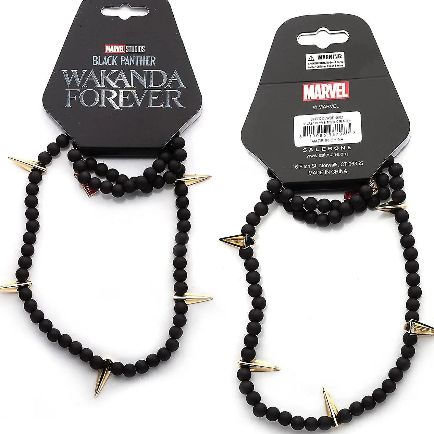 Marvel Black Panther Wakanda Forever Claw & Bead Necklace