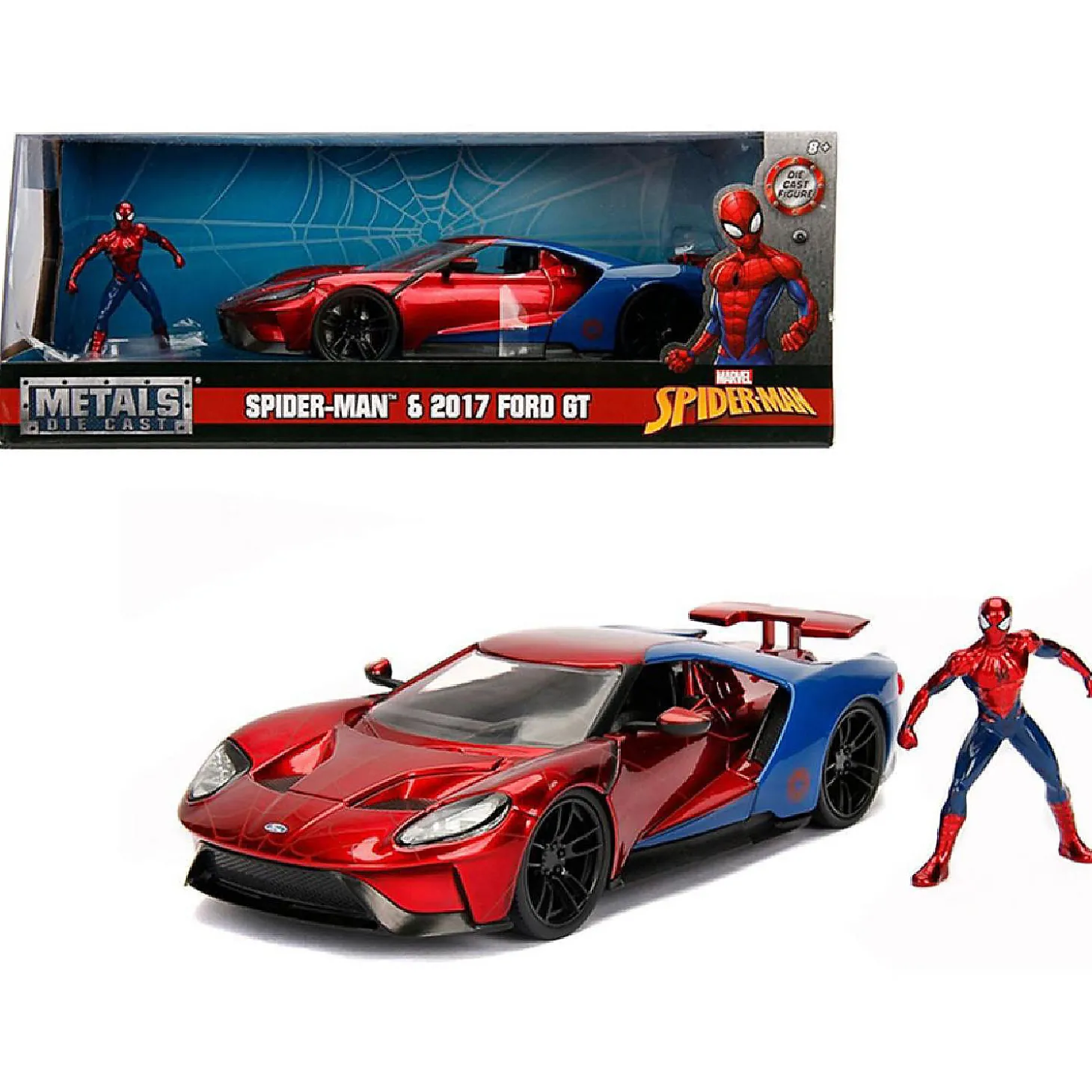 Marvel Spider-Man 2017 Ford Gt 1:24 Die Cast Vehicle