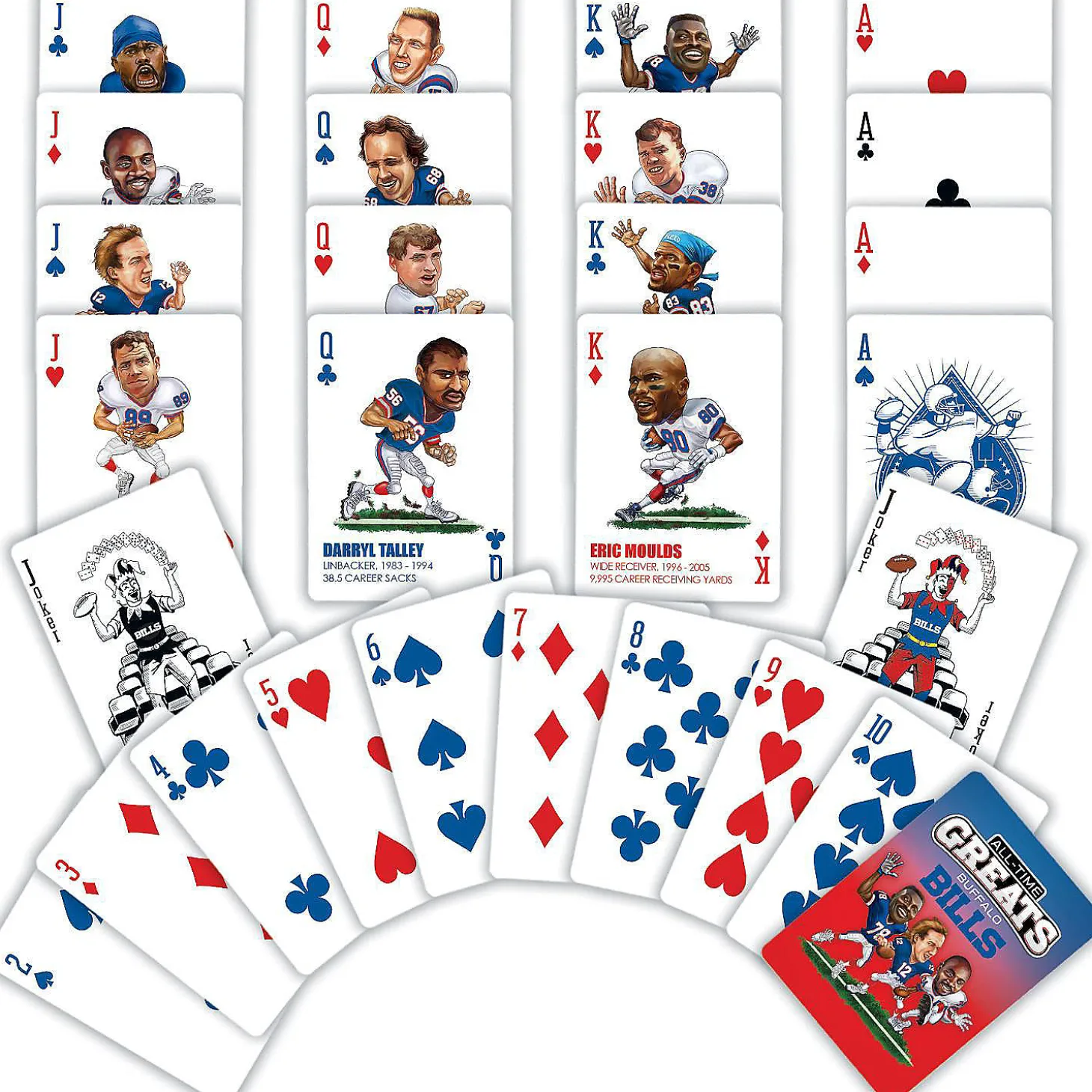 Masterpieces Buffalo Bills All-Time Greats Playing Cards