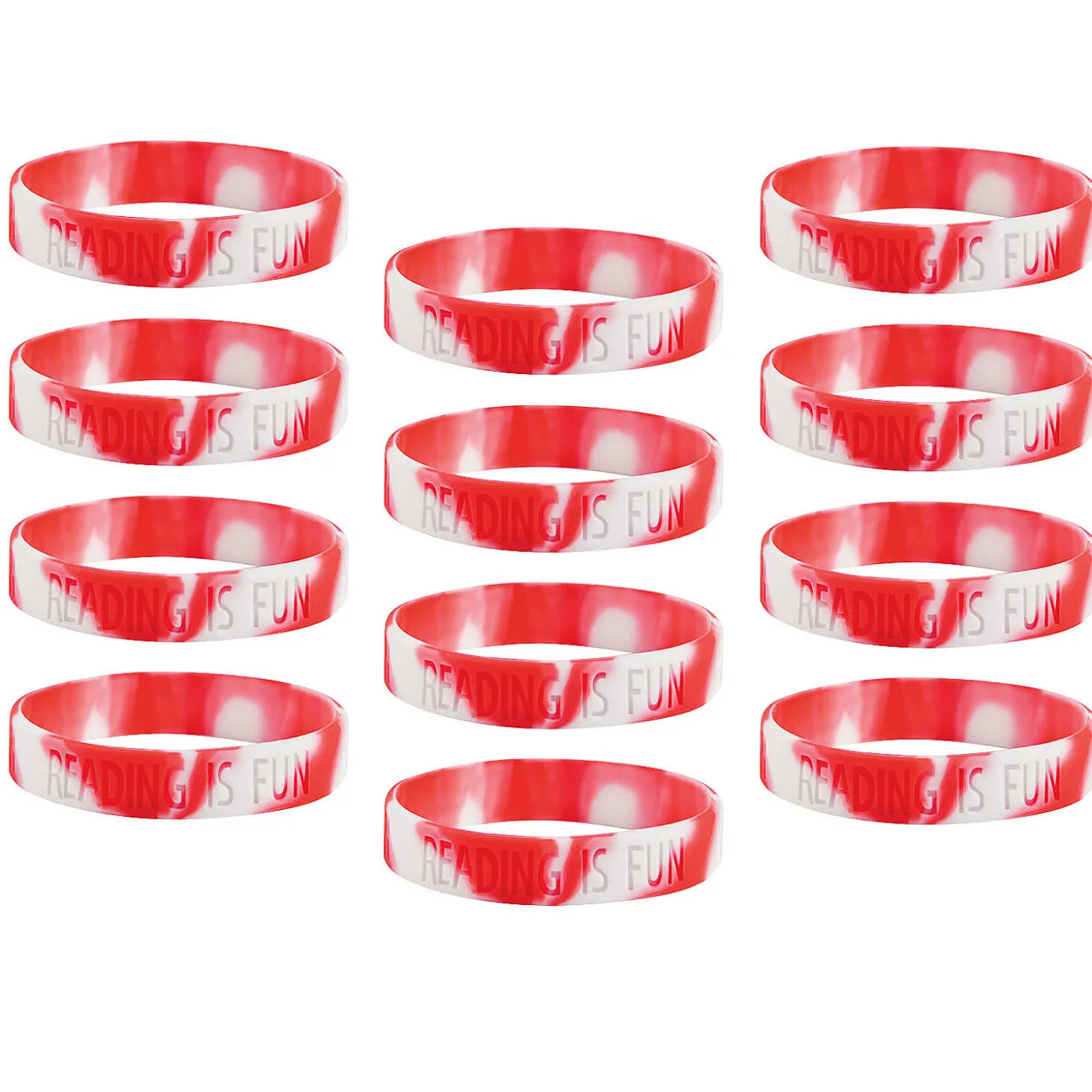Mega Bulk 144 Pc. Reading Is Fun Rubber Bracelets