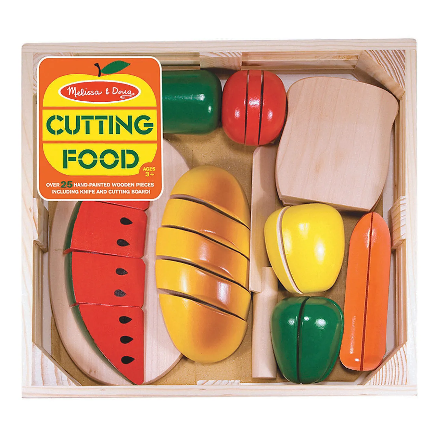 Melissa & Doug Wooden Food Set With Crate
