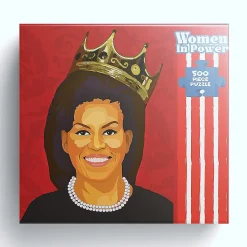Michelle Obama Jigsaw Puzzle 500Pcs Women In Power Illustration Design All Ages Mighty Mojo