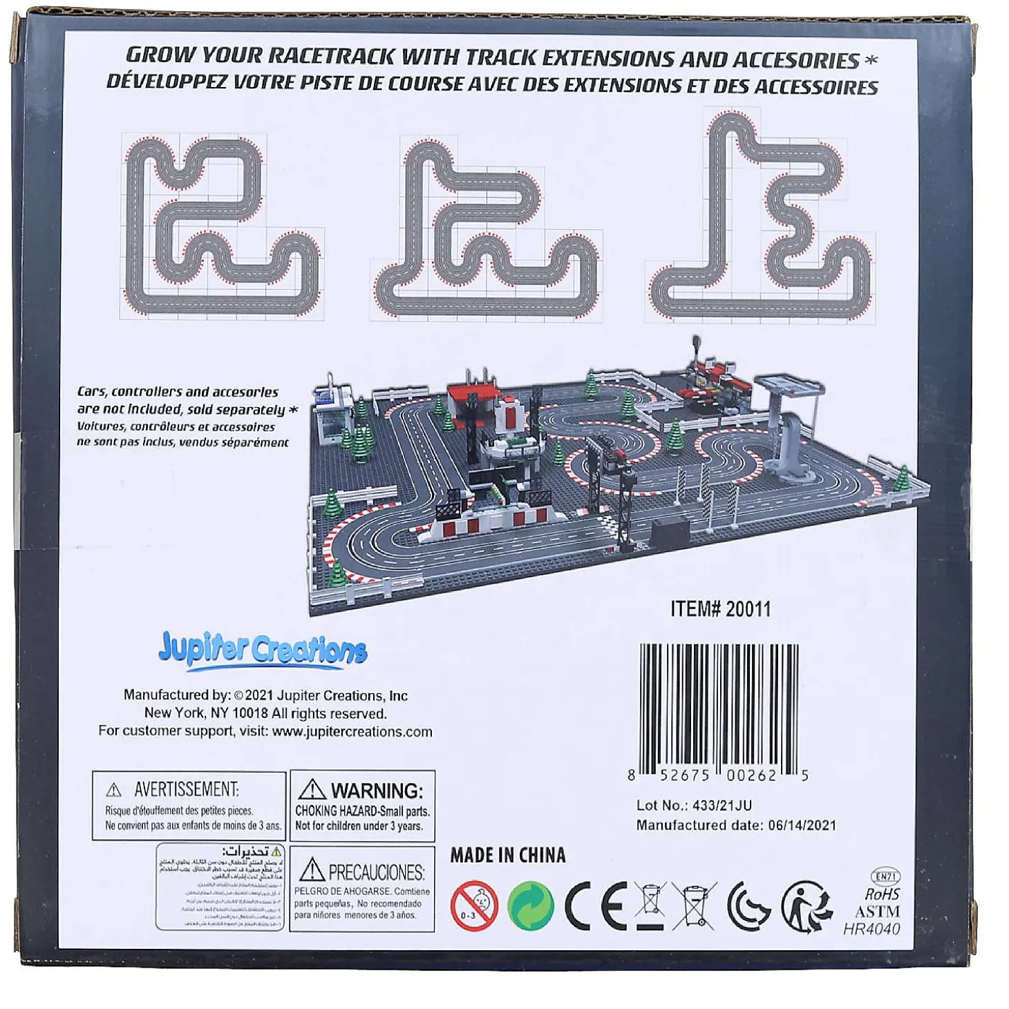 Micro Slot Racing 4-Piece Track Extension 2 Curve 2 Straight