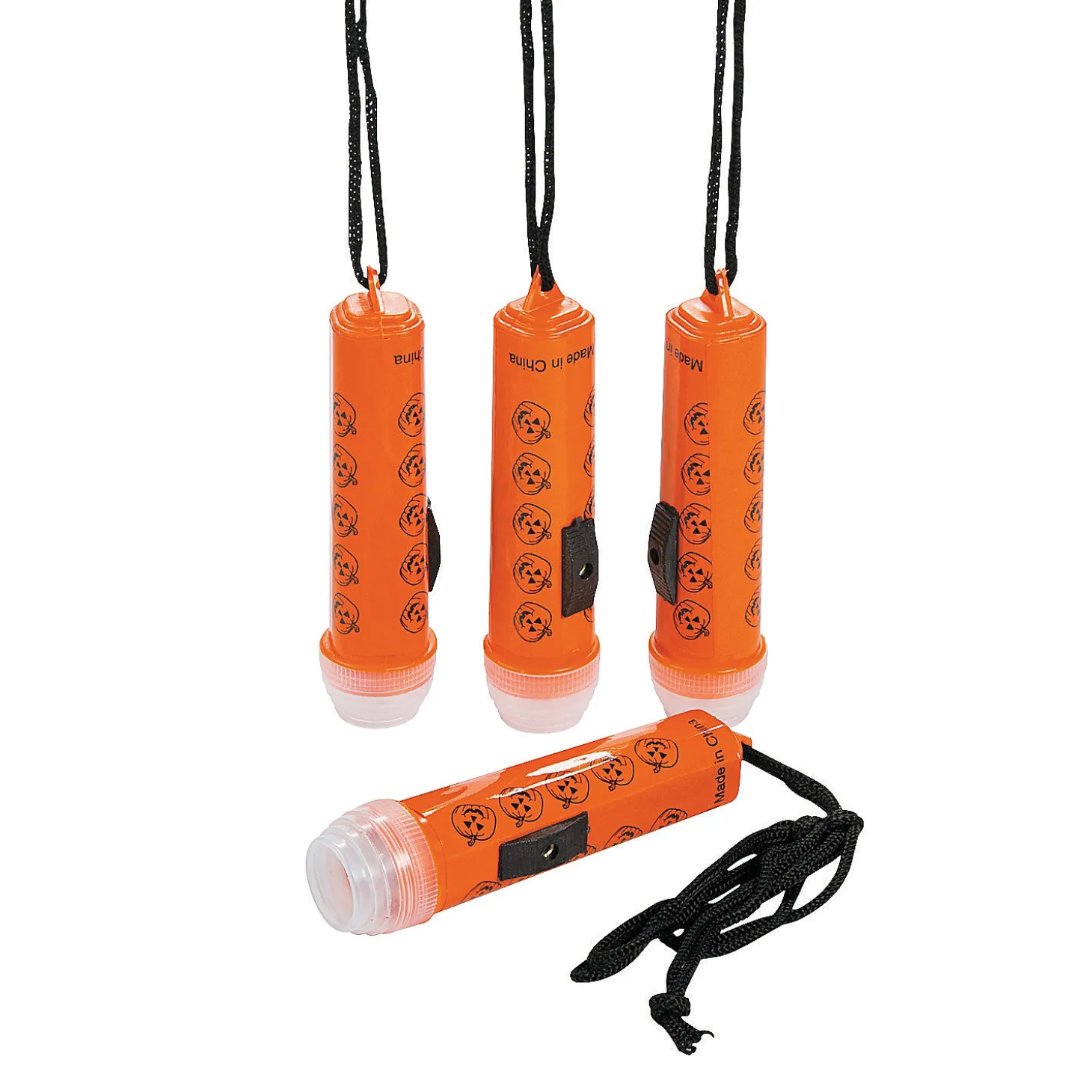 Mini Halloween Flashlights On A Rope - 12 Pc.